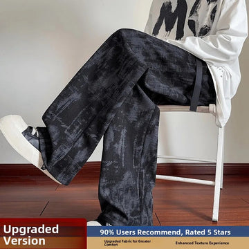 AIDASE  -  American Retro Tie Dye Men's Casual Pants Loose Straight Leg Autumn Trendy Brand High End Feeling Casual Sports Sweatpants aidase-shop